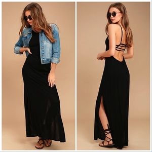 RVCA Black Hazel (Maxi, Backless) Dress